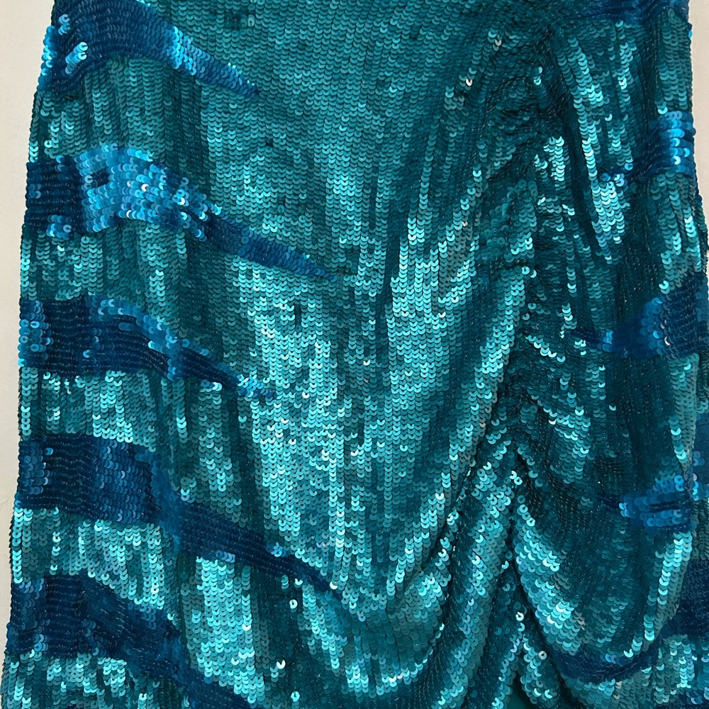 REVOLVE Teal Sequin Dress - Picture 4 of 6